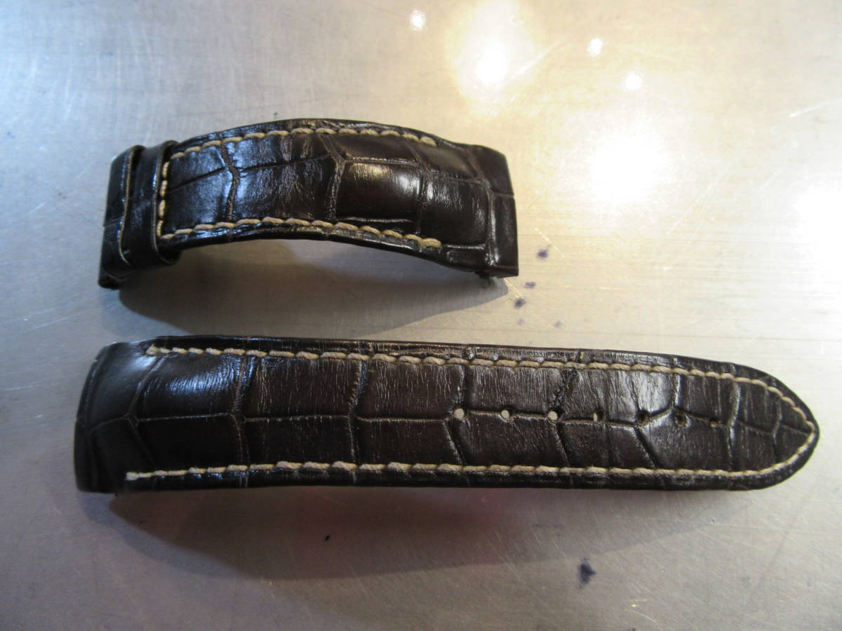 BREGUET LEATHER STRAP ブレゲ 革ベルト 22-18mm アリゲーター黒
