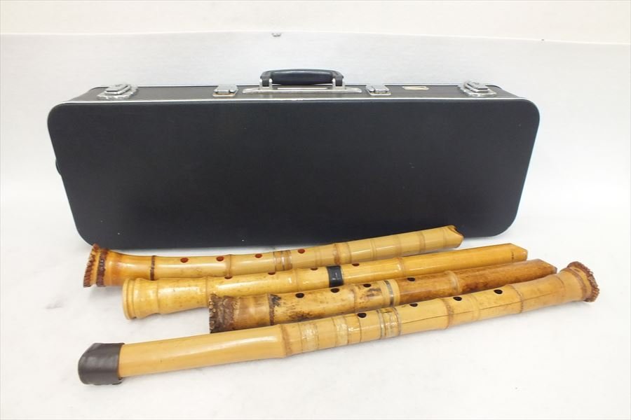 ◇ 都山流 型式不明 尺八 ハードケース付き 中古 現状品 231009G3332 尺
