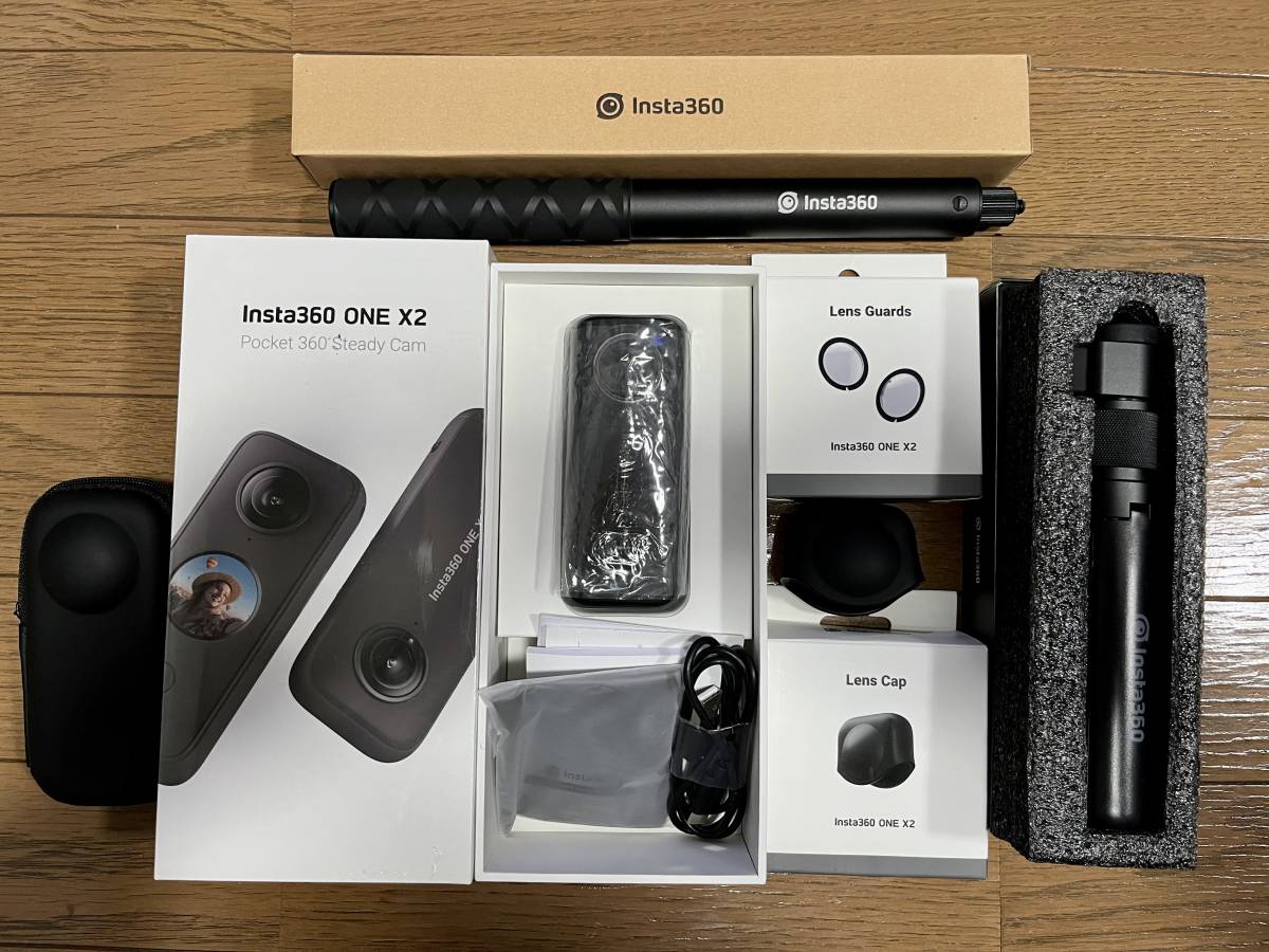 美品✨insta360 ONE X2 SDカード(256)自撮り棒他 オマケ多数