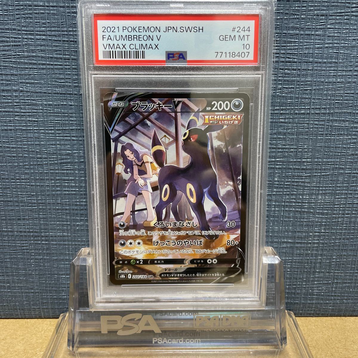 PSA10 ブラッキーV 244 CSR UMBREON ハイクラスパック クライマックス