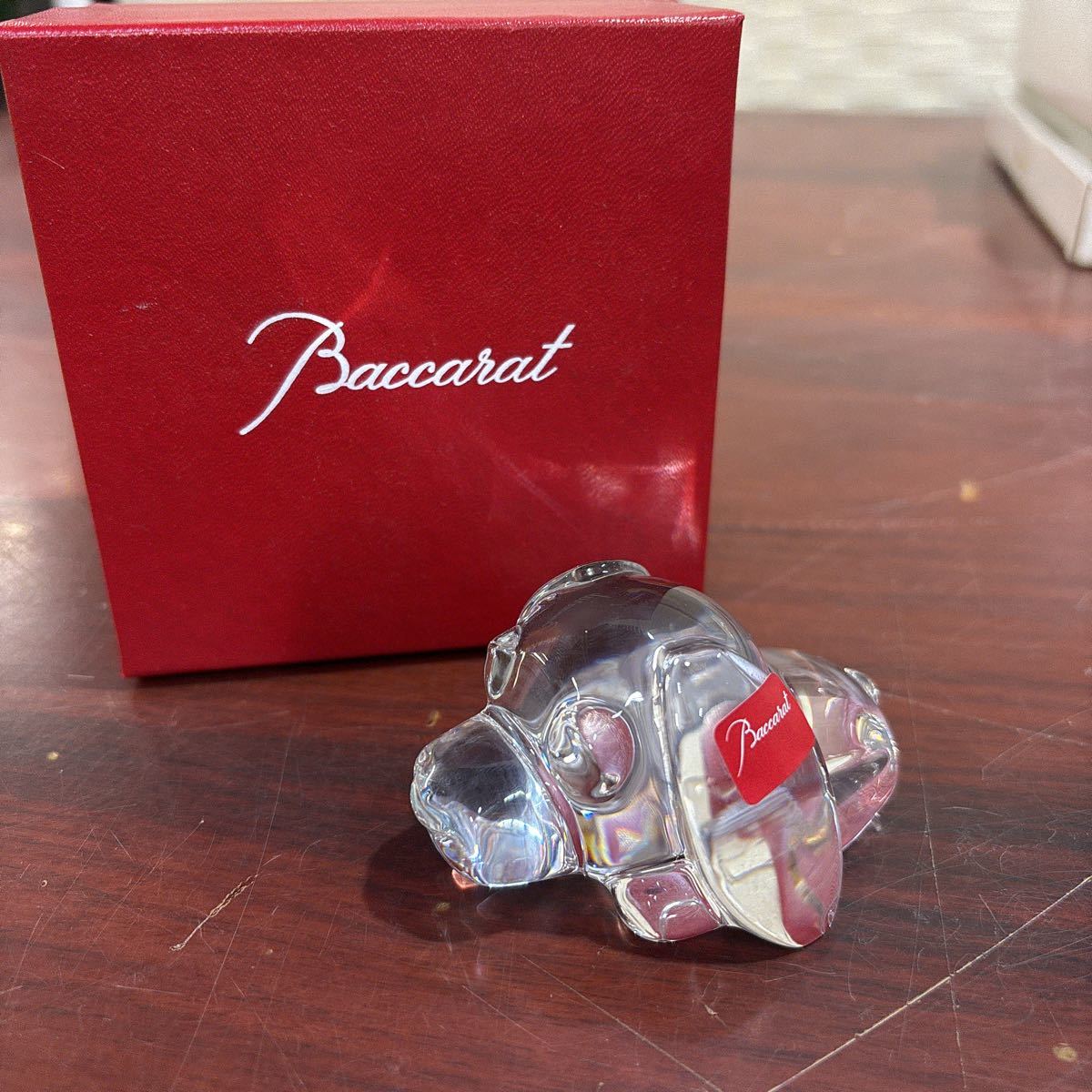 Baccarat バカラ お茶犬 伊藤園 クリスタル 置物 インテリア雑貨