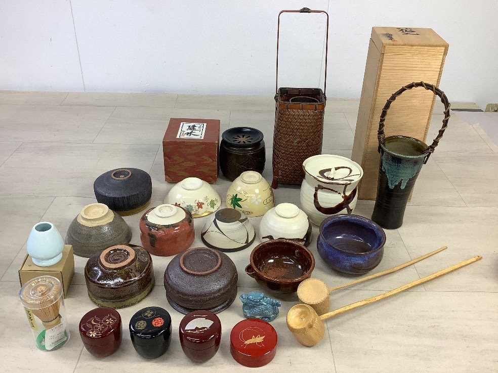 茶道具 まとめ 茶碗 棗 建水 花入 他 まとめ ACBF 中古品
