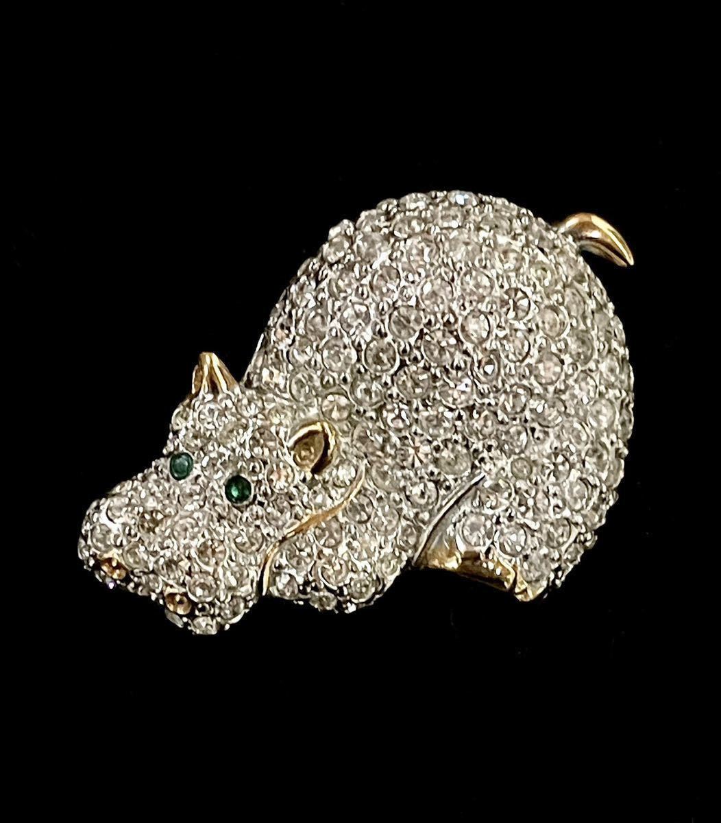 ブローチ ヴィンテージ ALPHA社 カバ イギリス 