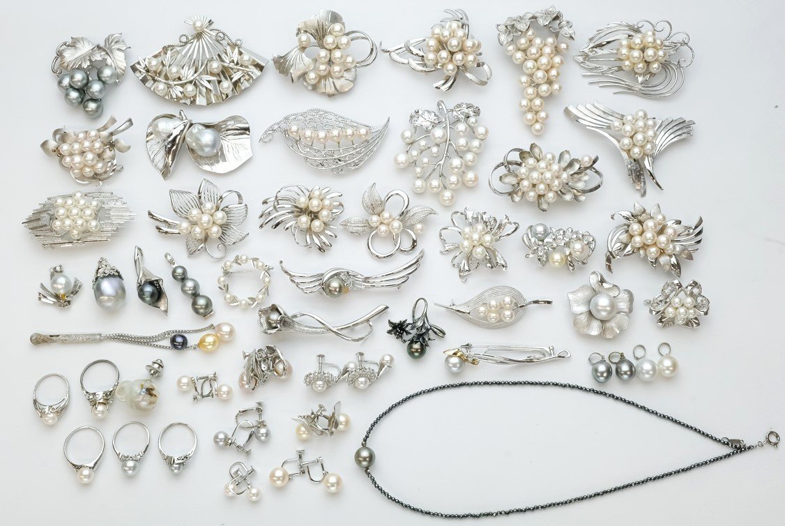 1円～◆おたからや◆L-ac0166 真珠ジュエリーおまとめ アクセサリー シルバー製品多数 アコヤ，南洋，淡水パール /ブローチ，トップ他