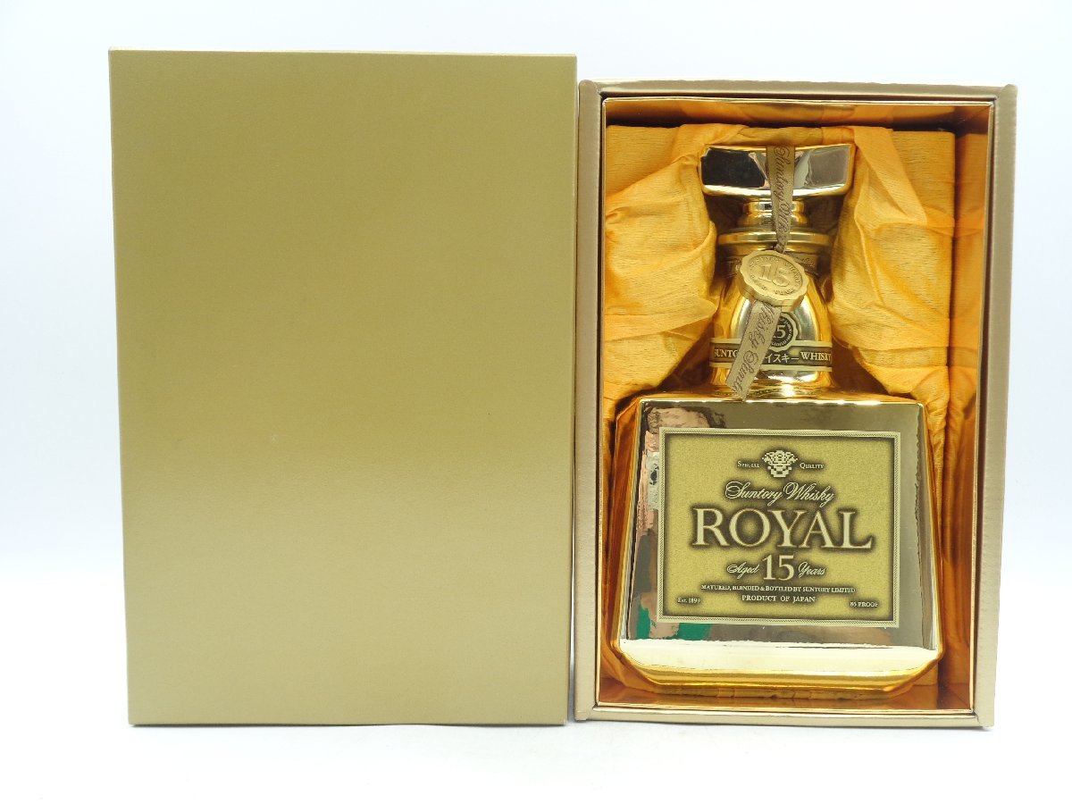 SUNTORY WHISKY ROYAL 15年 サントリー ウイスキー ローヤル プレミアム ゴールドボトル 限定非売品 国産 箱入 未開封 700ml 43％ Q3875