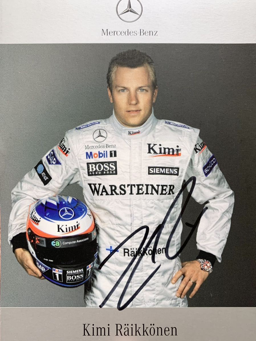 F1 - 直筆サイン ドライバーズカード フェラーリ ライコネン キミ