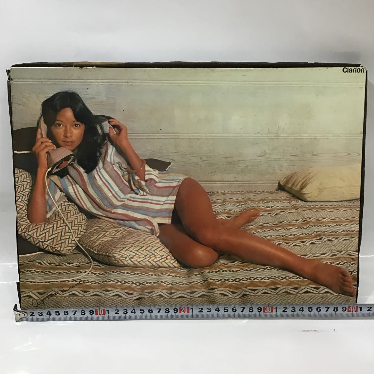 同梱可】レア アグネスラム 木製フレーム パネル 写真 昭和 アイドル