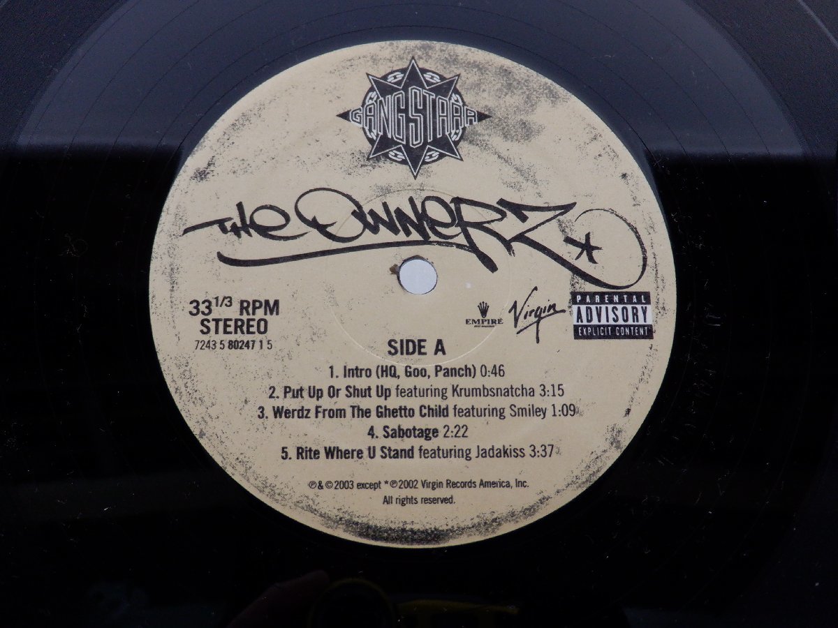 Gang Starr「The Ownerz」LP（12インチ）/Virgin Records America(7243