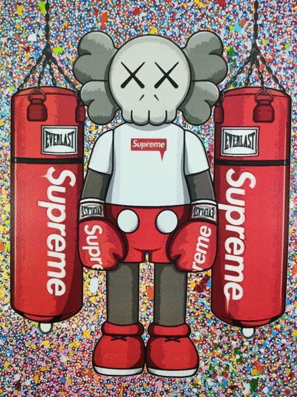 世界限定100枚 DEATH NYC アートポスター 74 KAWS カウズ ボクシング