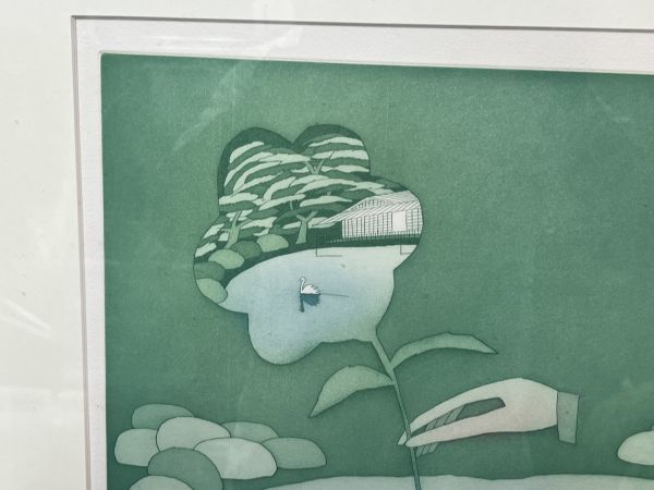 E☆真作!! ジャン ミシェル フォロン 「日本の庭」 78/250 リトグラフ 銅版画 絵画 抽象画 風景画