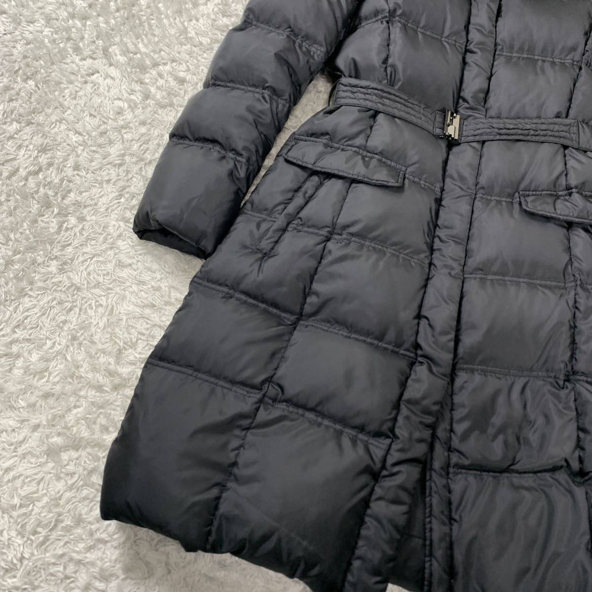 23区 ダウンコート ブラック 38 YA4957