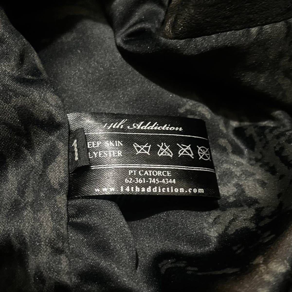 00's 14th Addiction Archive Cross Zip Leather Jacket アーカイブ