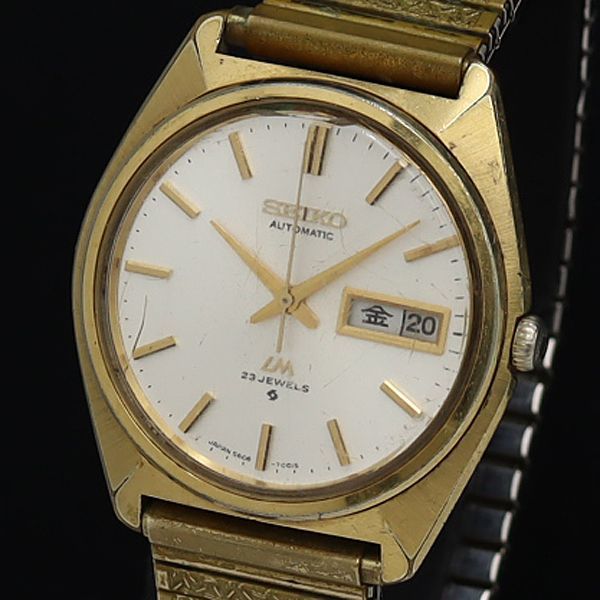 1円 稼働 セイコー ロードマチック 5606-7000 AT/自動巻 シルバー文字盤 デイデイト AJW メンズ腕時計 OGI 5448000