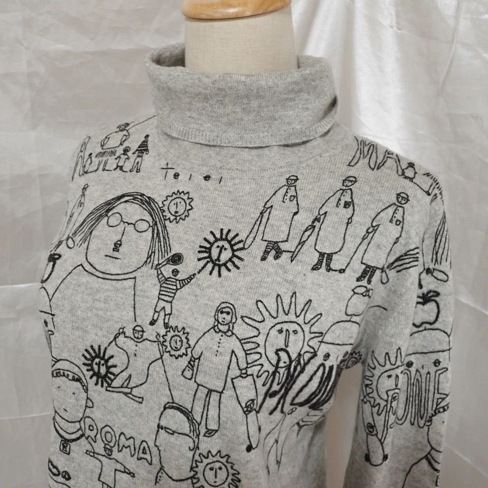 ピッコーネ PICONE タートルネックニット ワンピース チュニック 38 ☆美品 PICONE/ピッコーネ タートルネック 長袖ニット/セーター 38