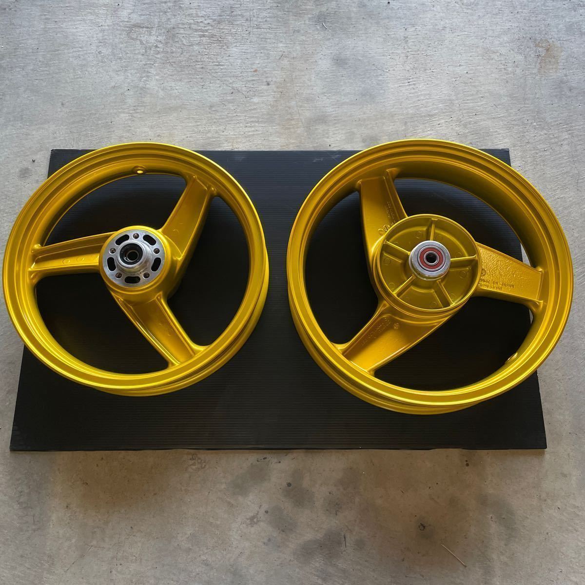 ZRX400 ホイール 前後セット サハライエロー キャンディカラー 