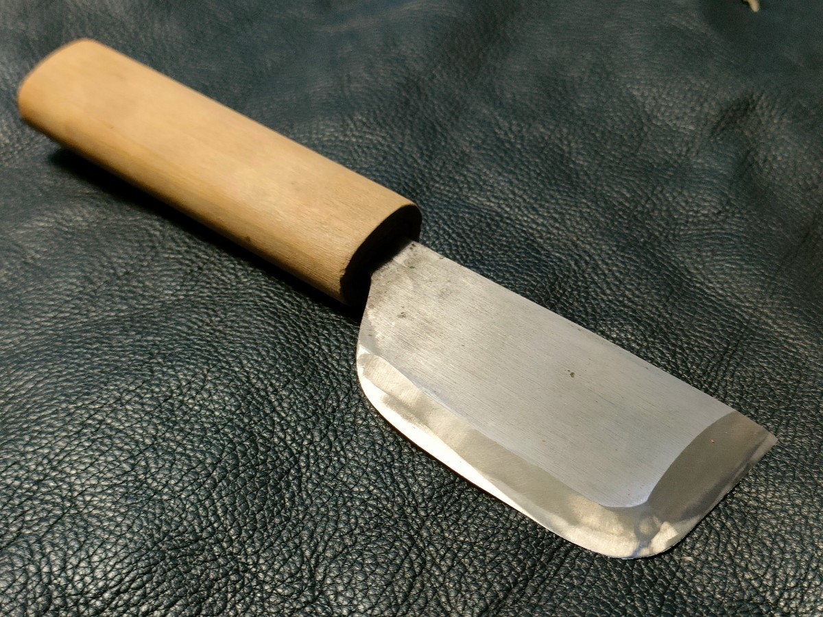 ①革漉き包丁39mm 浅草 菊李●革包丁■レザーナイフ●レザークラフト■送料無料