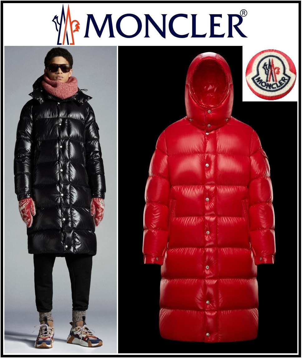 34万新品本物◇モンクレール◇3◇MONCLER『HANOVERIAN』赤ロングダウン