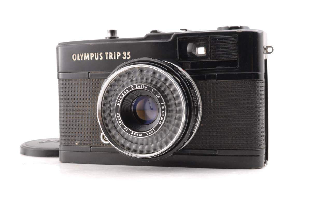 赤ベロOK 動作品 オリンパス OLYMPUS TRIP 35 黒 ブラック レンジ