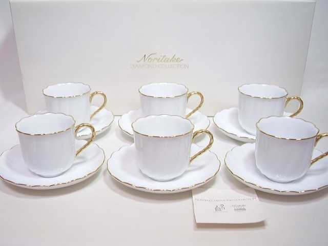 ノリタケダイヤモンドコレクションプレート大・小6客セットLUXURY WHITE ノリタケダイヤモンドコレクションプレート大・小6客セットLUXURY