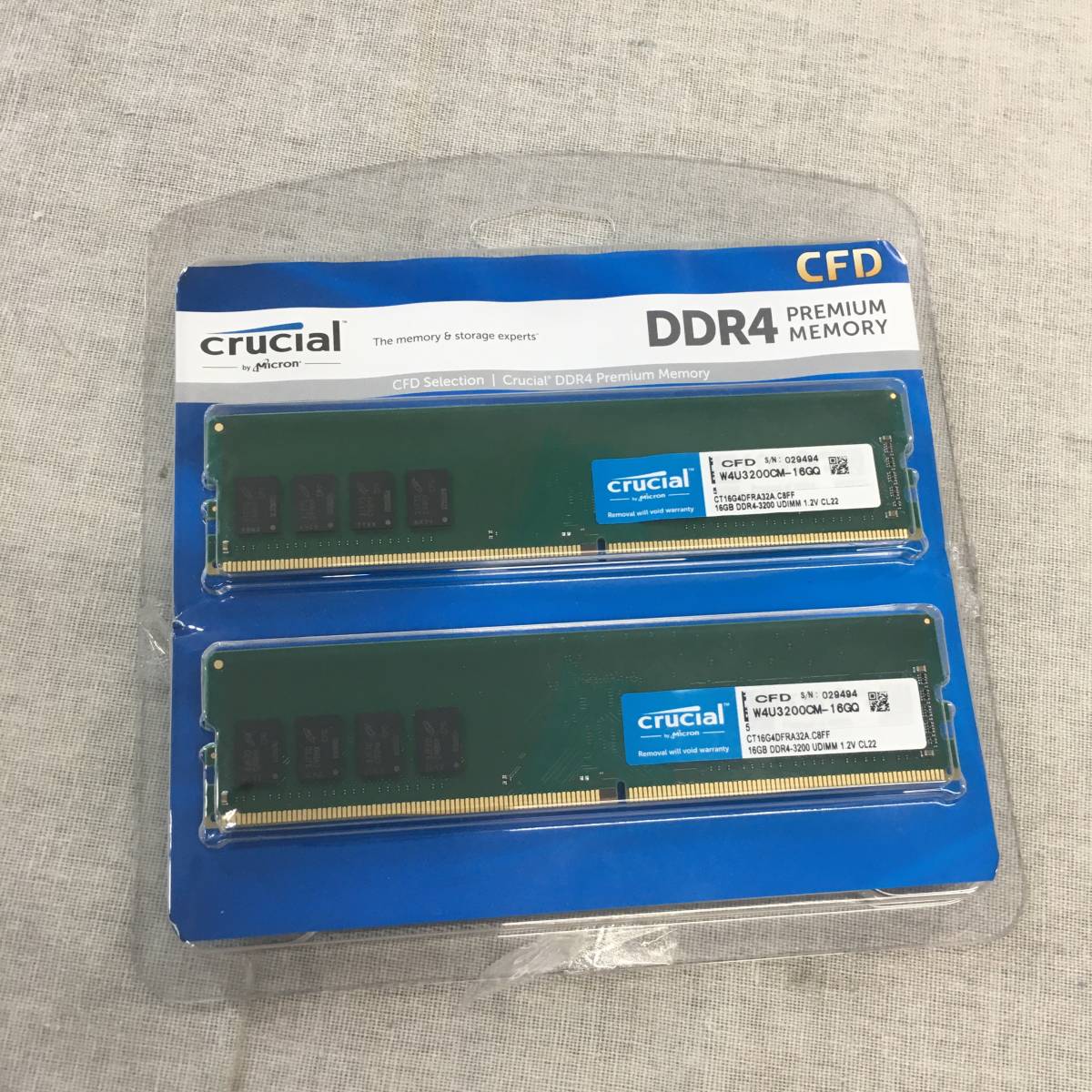 保証あり crucial製 DDR4 2400 16GB×2枚 計32GB メモリ デスクトップ