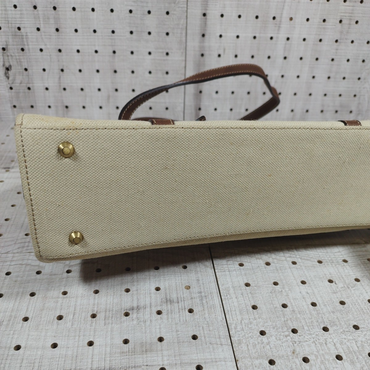 1円〜/Christian Dior/クリスチャンディオール/トロッター/サドルバッグ/ハンドバッグ/レザー/茶系/ブラウン色/レディース/中古