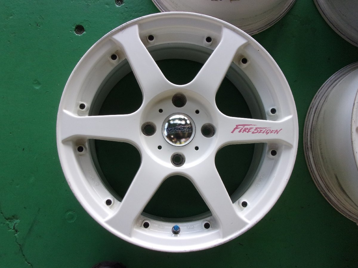 送料無料　希少！【5次元】Fire　5ZIGEN☆7J×16+42　PCD114.3-4穴☆4本税込![中古アルミ]シビック、インテグラ、180SX、S13など FIREBALL Yahoo!オークション RR 16インチ 7J＋33 Spec1