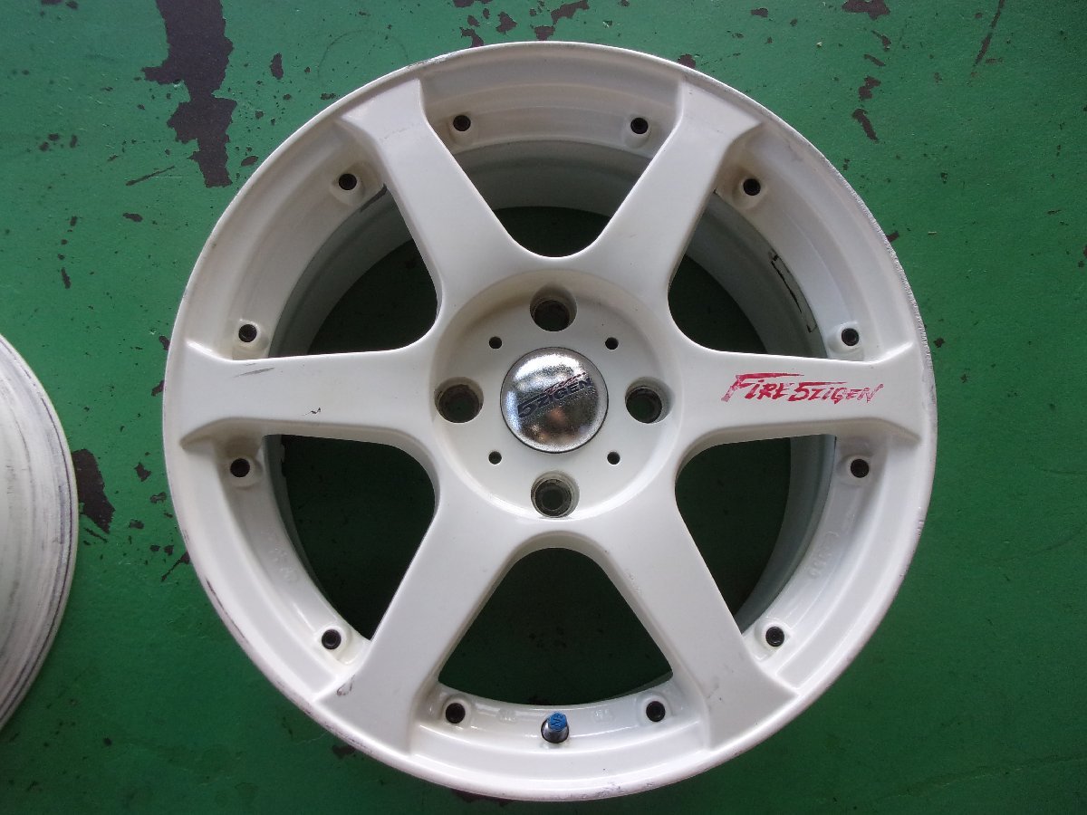 送料無料　希少！【5次元】Fire　5ZIGEN☆7J×16+42　PCD114.3-4穴☆4本税込![中古アルミ]シビック、インテグラ、180SX、S13など FIREBALL Yahoo!オークション RR 16インチ 7J＋33 Spec1