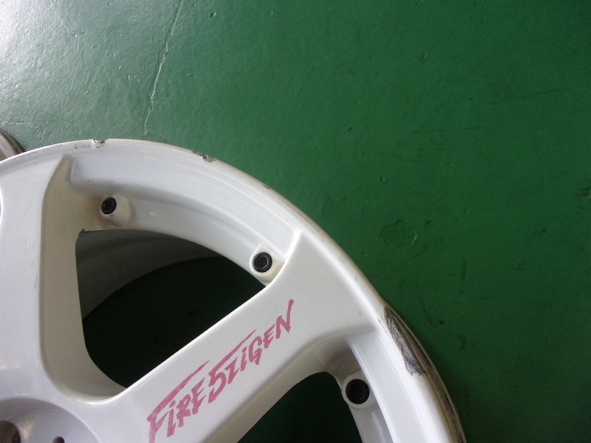 送料無料　希少！【5次元】Fire　5ZIGEN☆7J×16+42　PCD114.3-4穴☆4本税込![中古アルミ]シビック、インテグラ、180SX、S13など FIREBALL Yahoo!オークション RR 16インチ 7J＋33 Spec1