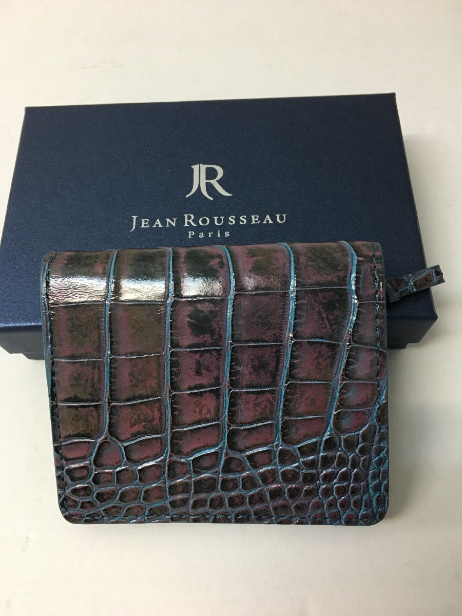 eru様 ◇JEAN ROUSSEAU ジャンルソー 新品希少 クロコ レザー カードケース