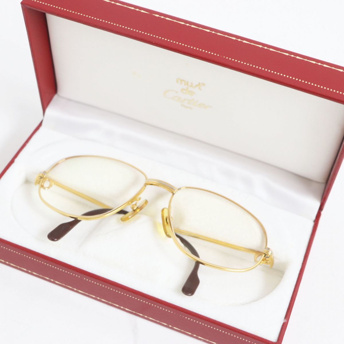 良品 Cartier カルティエ トリニティ ティアドロップ メガネ アイ