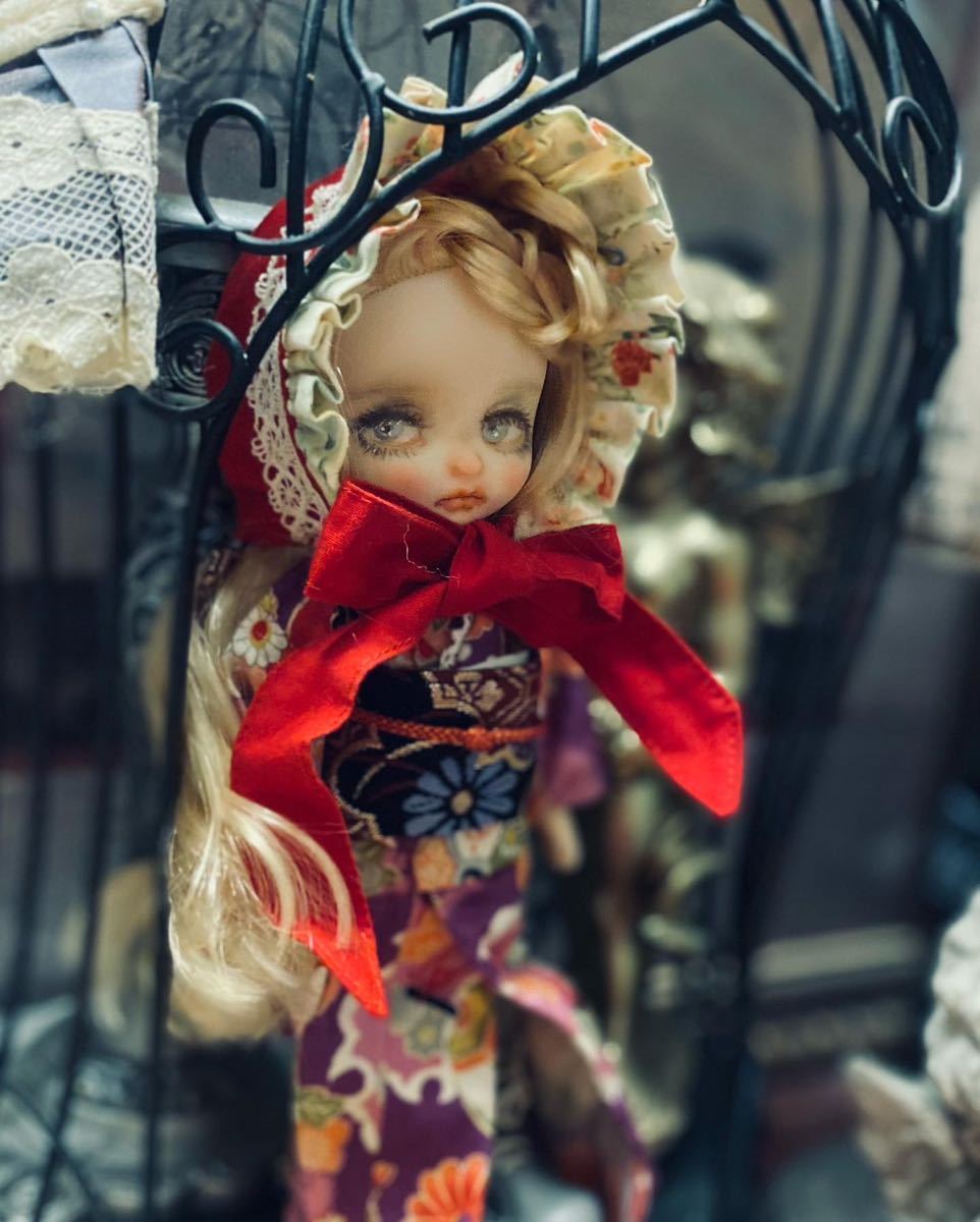 カスタム　ドール　リペイント　モンスト ブライス 着物 