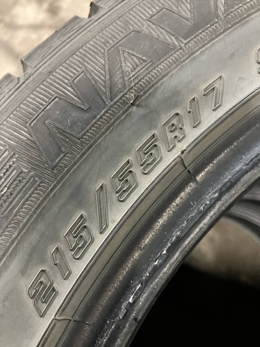 19年製！ バリ山 215/55R17インチ スタッドレスタイヤ アイスナビ6