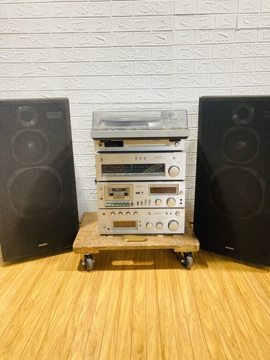 0300 Technics テクニクス カセットデッキ チューナー アンプ RS-M33G SU-8055 ST-8044 SH-4050 スピーカーSB-1850 セット