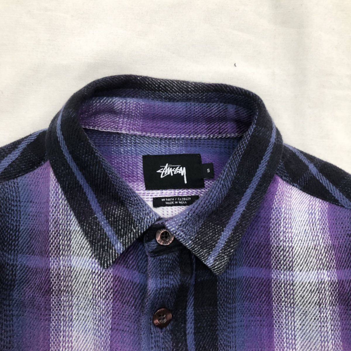 1円〜 Stussy(ステューシー) チェックフランネルシャツ ヘビー 