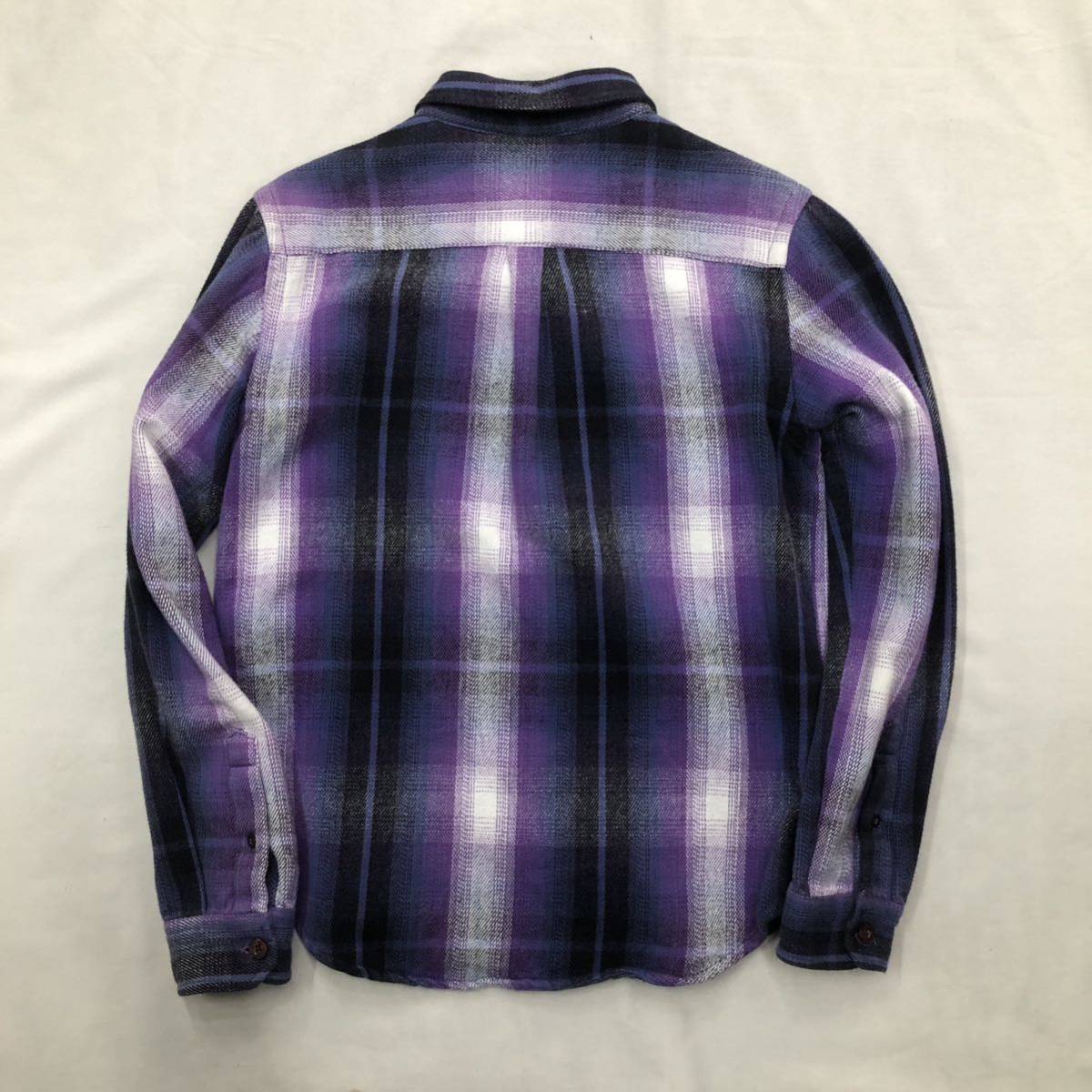 1円〜 Stussy(ステューシー) チェックフランネルシャツ ヘビー 
