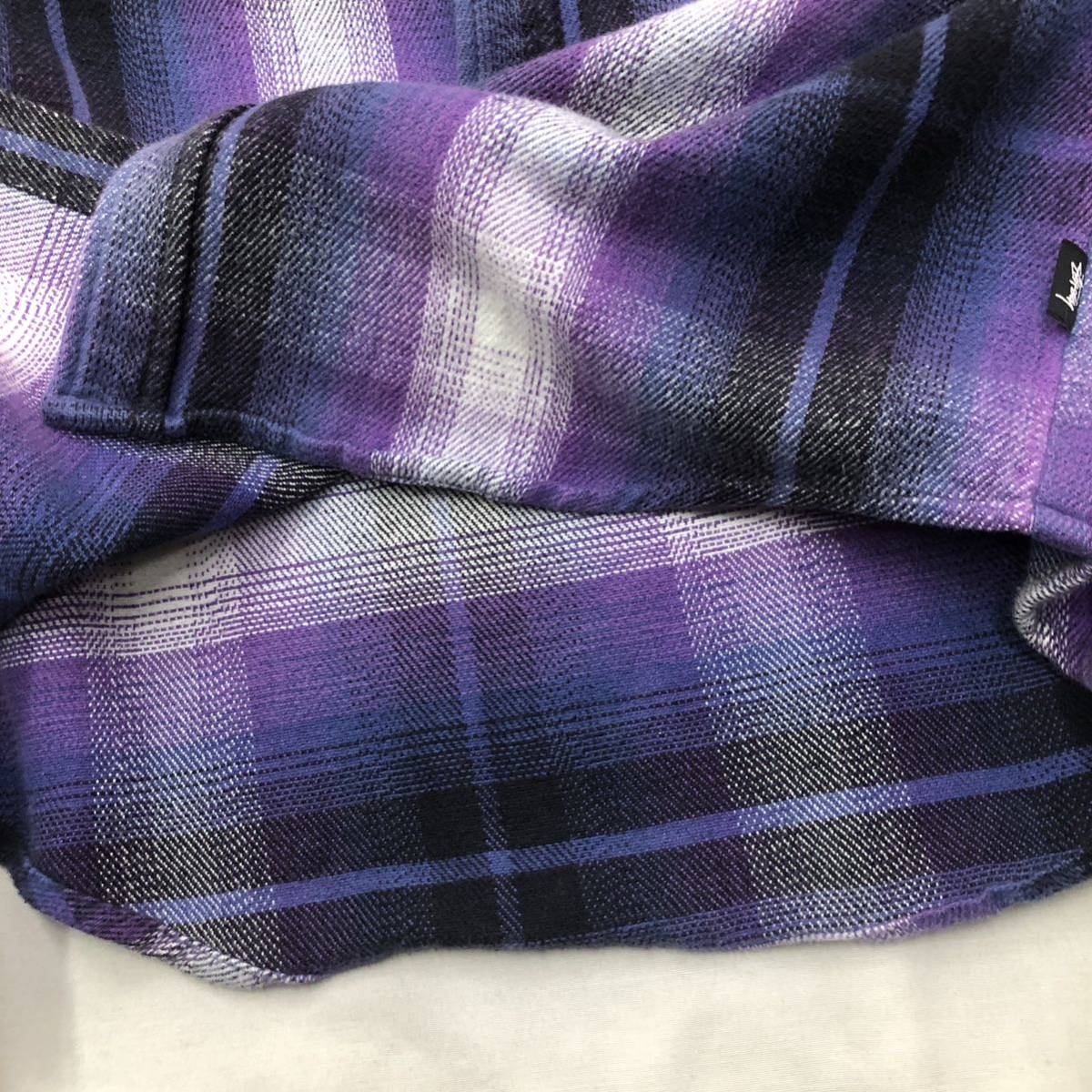1円〜 Stussy(ステューシー) チェックフランネルシャツ ヘビー 