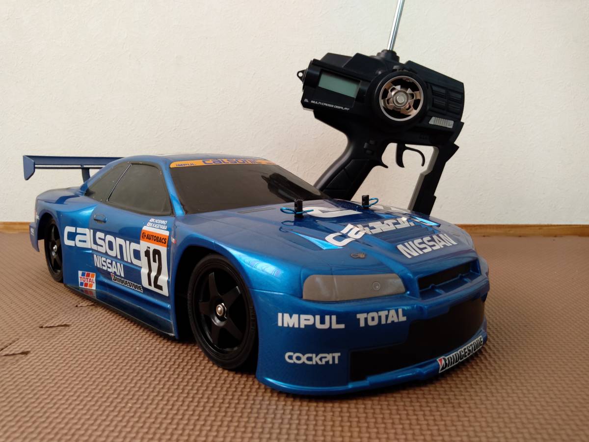 タミヤ TG10 フルセット エンジンカー GT-R R34 ドリフトタイヤ付き