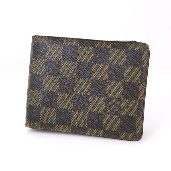 ルイヴィトン LOUIS VUITTON ダミエ エベヌ ポルトフォイユ・フロリン 二つ折財布 男女兼用 【xx】【中古】4000014800300494