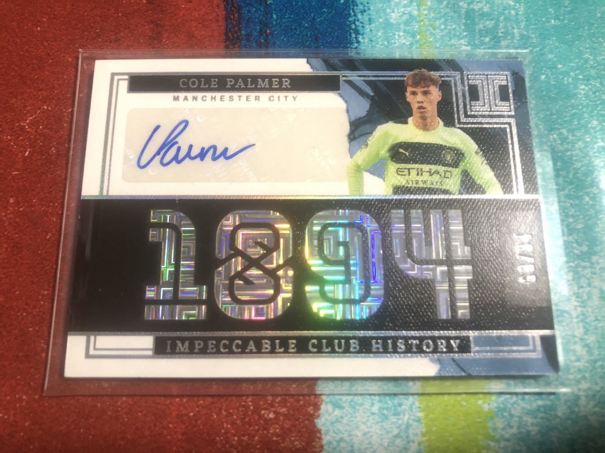 68/94 コールパーマー PANINI IMPECCABLE SOCCER CLUB HISTORY MANCHESTER CITY COLE PALMER マンチェスターシティ 直筆サイン