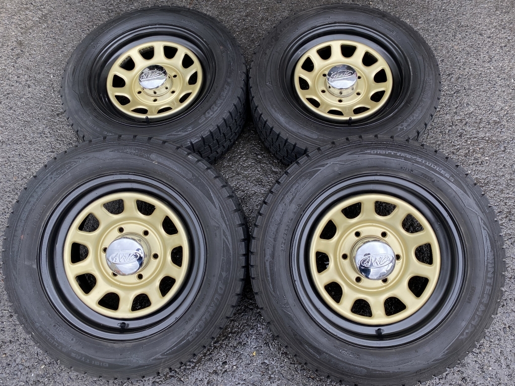 深リム デイトナ 215/65R16 ハイエース 200系 レジアス キャラバン 139.7 DX スーパーGL 4本 ダンロップ 国産 カスタム キャップ有 冬