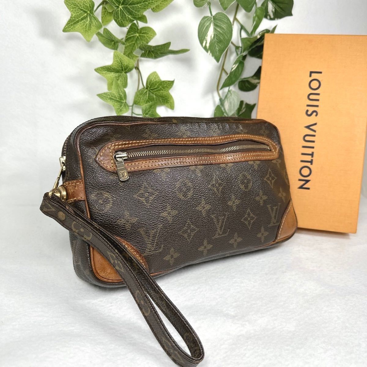 1円 LOUIS VUITTON ルイヴィトン M51825 モノグラム マルリードラゴンヌGM クラッチバッグ セカンドバッグ シリアル 862 TH