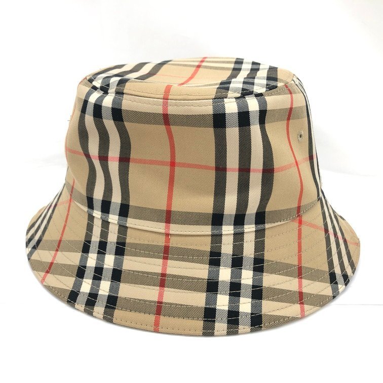 ほぼ新品! 現行BURBERRY バケットハット TBモノグラム 総柄 M 茶色 中古・古着通販】BURBERRY (バーバリー) TBモノグラムバケットハット
