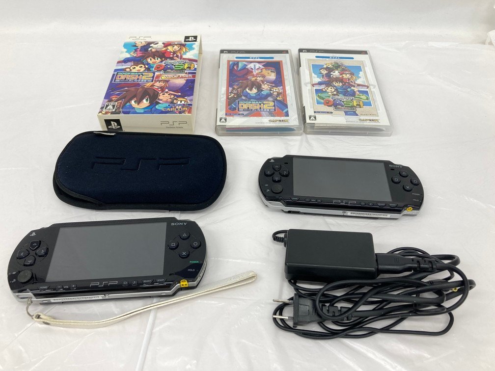 PSP 本体 PSP-1000・PSP-2000・ロックマンダッシュ バリューパック ソフト ほか 5点おまとめ【BKAI7051】
