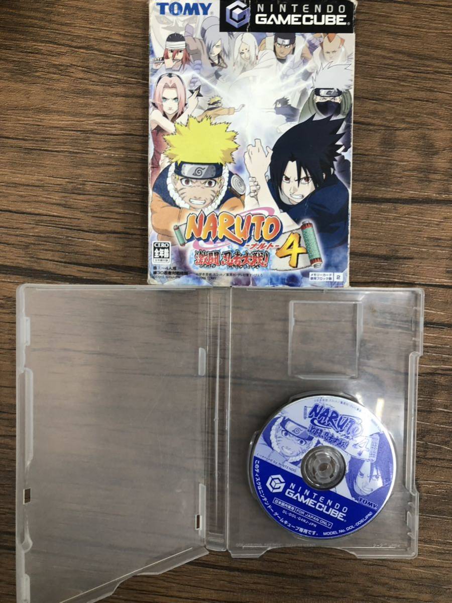 ゲームキューブ　ソフト　5点まとめ　動作未確認　カービィのエアライド　GBプレーヤー　ダブルダッシュ　ペーパーマリオ　ナルト激忍4_5