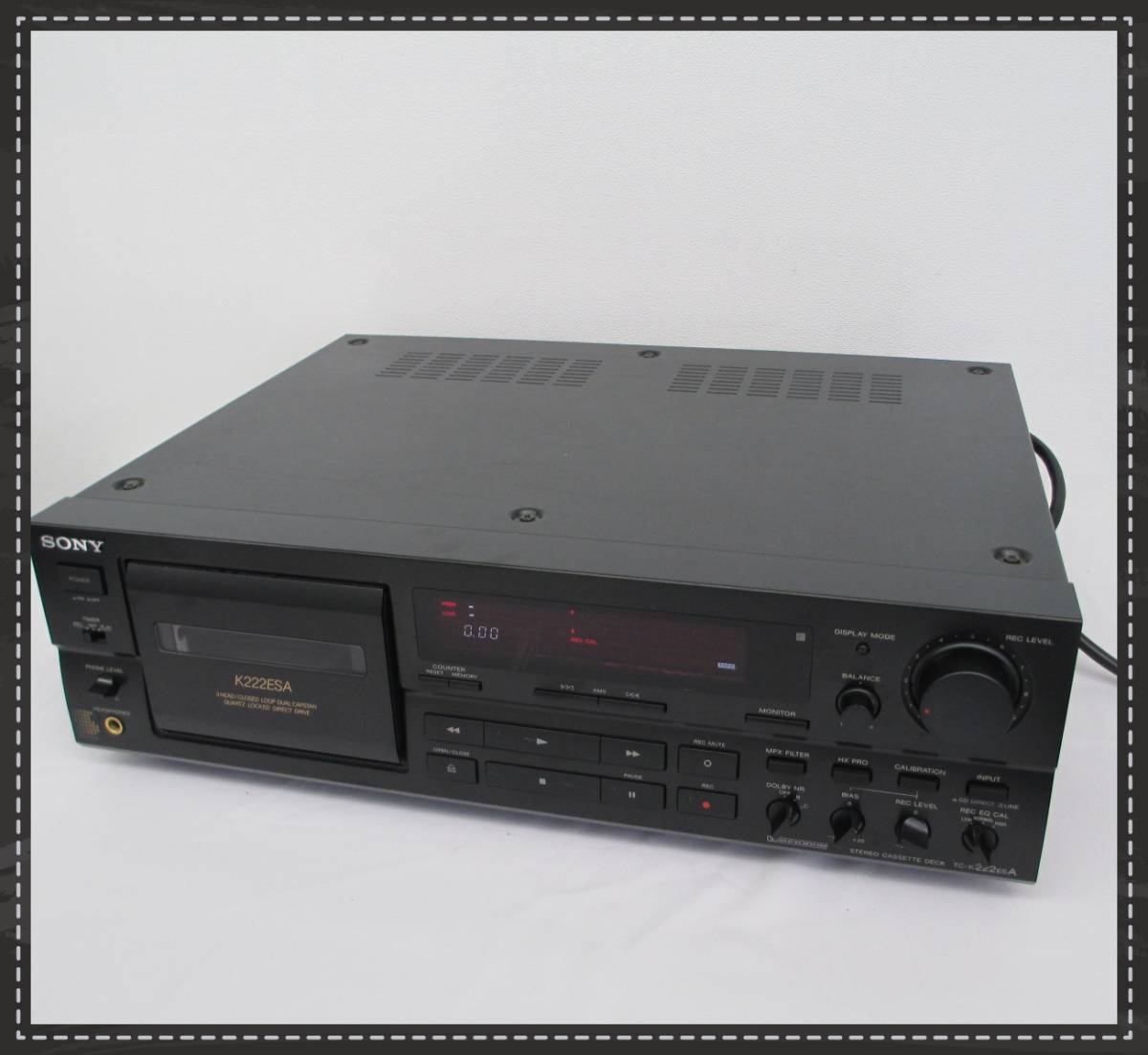 A-4【ジャンク】SONY ソニー カセットデッキ TC-K222ESA 通電OK ソニー
