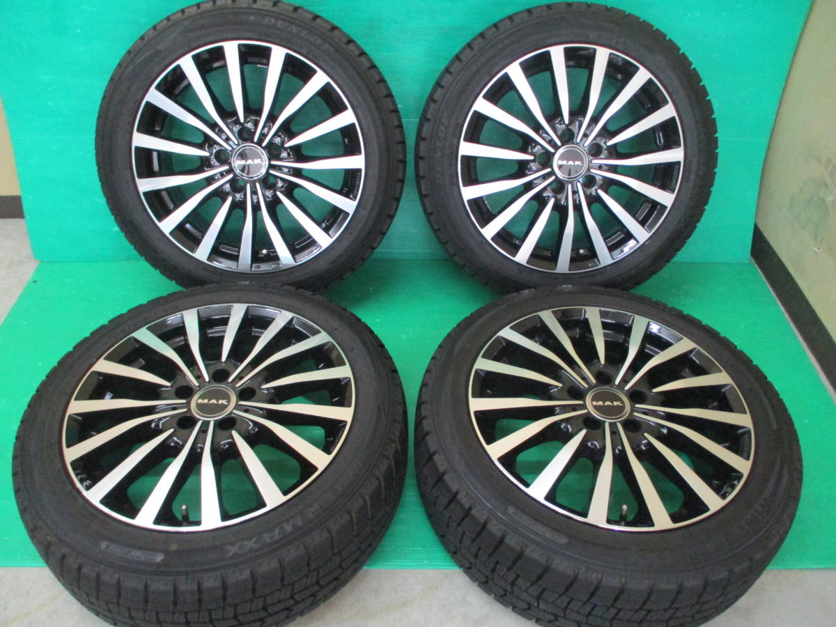 全国無料，セール 2022年製 DUNLOP WINTERMAXX MAKクローネ ホイール 4本セット 超バリ溝 215/50R17 17&times;7.5J+45 5H-112 埼玉県発(スタッドレスタイヤ)｜売買されたオークション情報、yahooの商品情報をアーカイブ公開 - オ 5穴