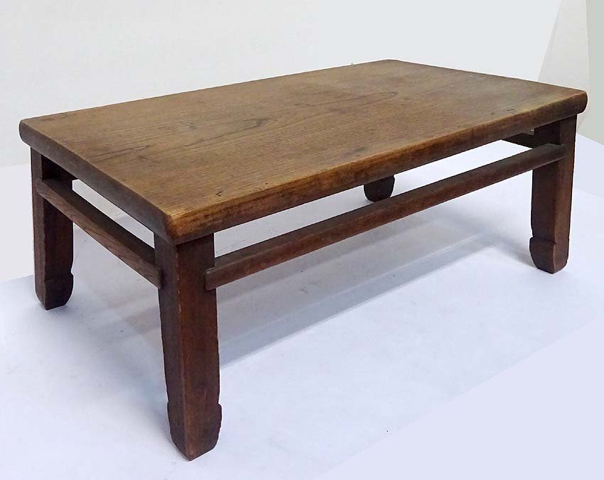 座卓　大型和机② 緑屋s□ 時代物 欅(?) 座卓 文机 机 和家具 幅約83cm 奥行約46.5cm 高
