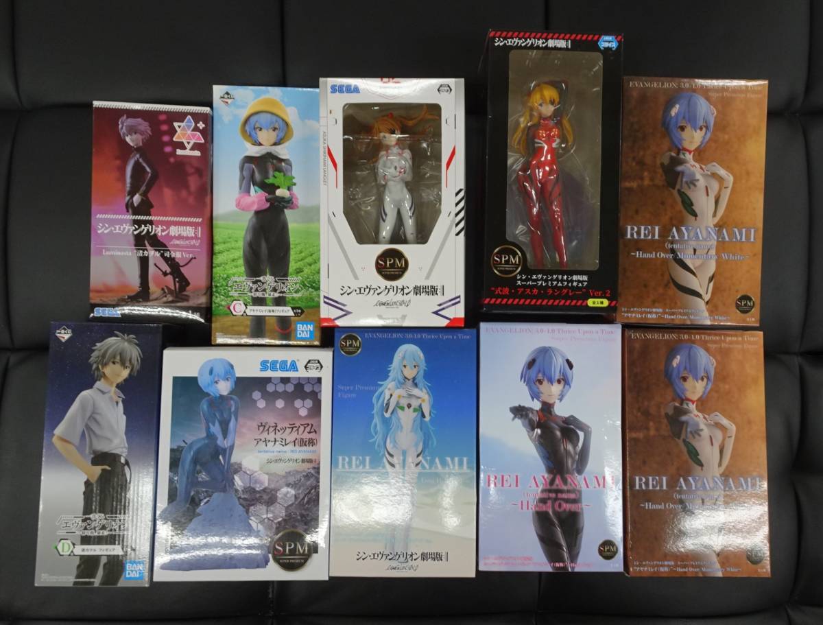 【プライズフィギュアまとめセット】新世紀エヴァンゲリオン 綾波レイ 式波・アスカ・ラングレー 渚カヲル