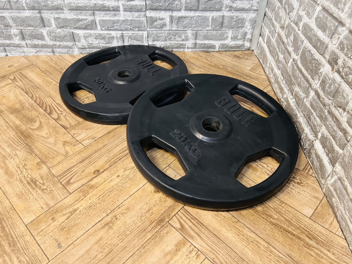 BULL ブル ラバーオリンピックプレートセット プレート 20Kg×2/計40Kg