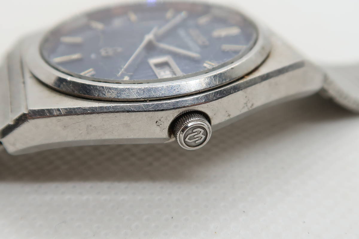 ◇◇1円 SEIKO セイコー キングクオーツ 5856-7040 紺文字盤 メンズ 